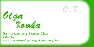 olga komka business card